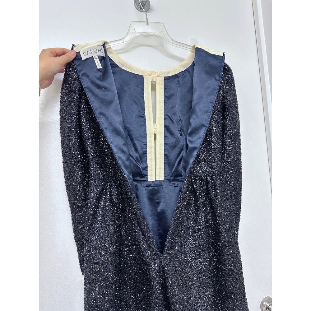 SALONI Glittering Black Jumpsuit with Cream Accents - Picture 15 of 16